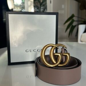 GUCCI DUSTY PINK BELT